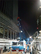 200tオールテレーンによる虎ノ門工事作業
