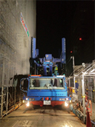 200tオールテレーンによる
虎ノ門工事作業